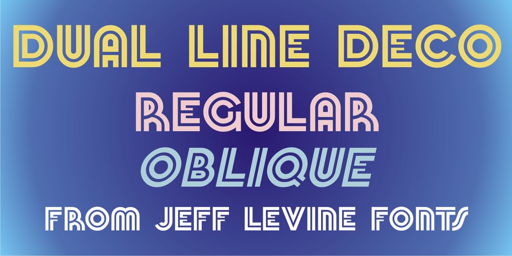 Dual Line Deco JNL font