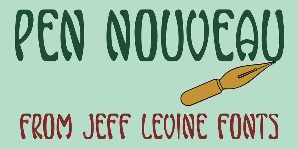 Pen Nouveau JNL font