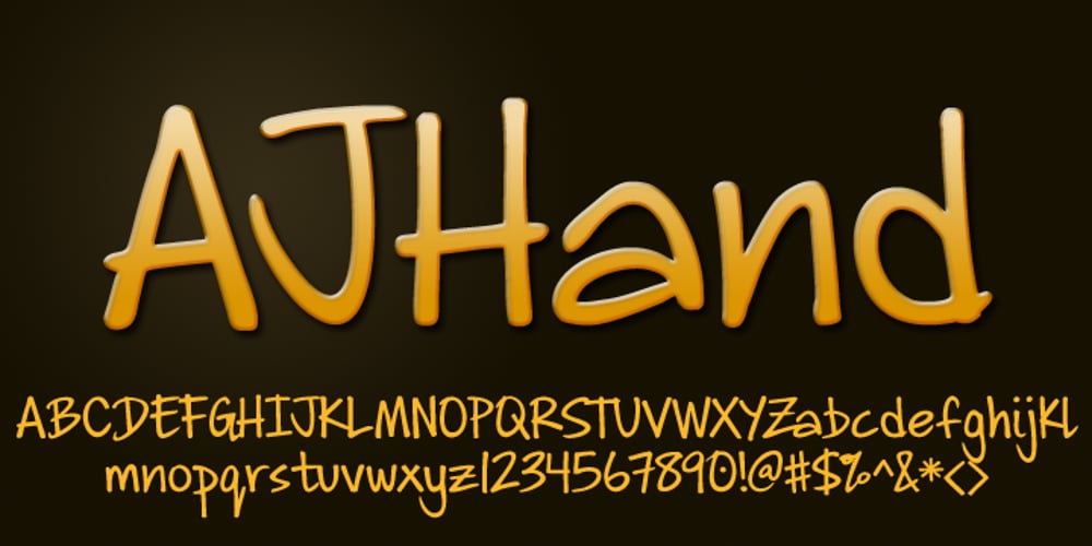 AJHand font