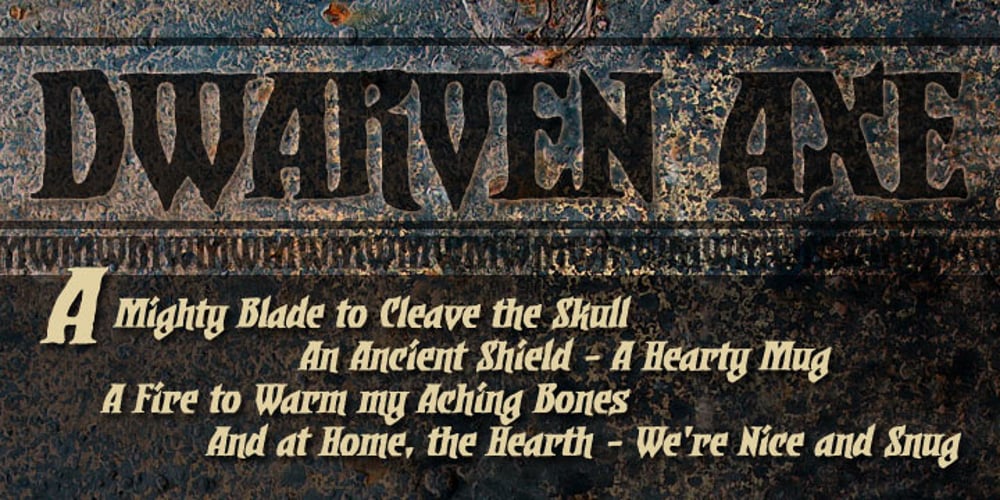Dwarven Axe BB font