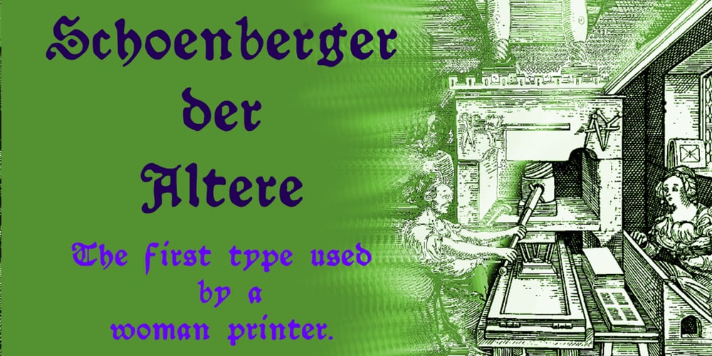 Schoensperger Der Altere font