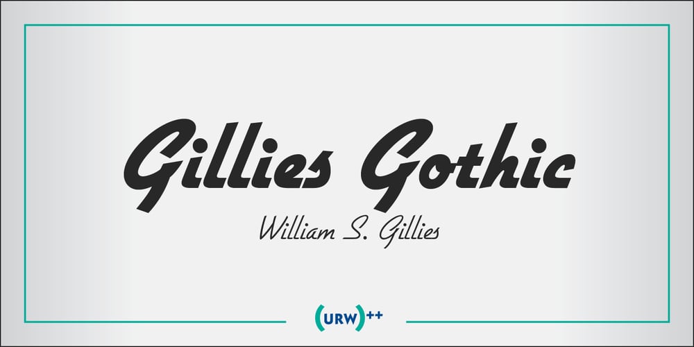 Gillies Gothic font
