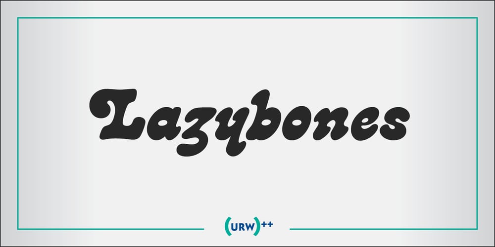 Lazybones font