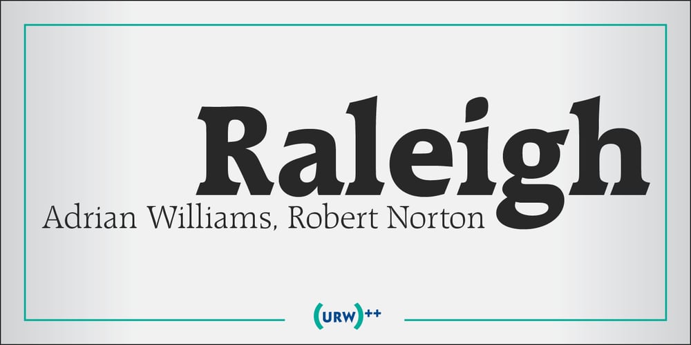 Raleigh font