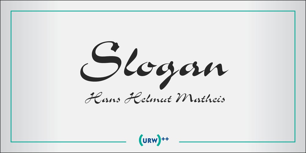 Slogan font