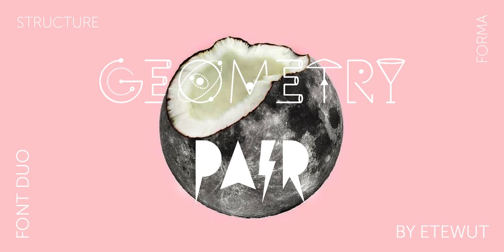 Geometry pair font