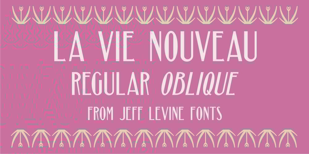 La Vie Nouveau JNL font