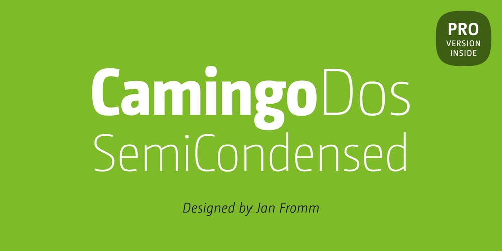 CamingoDos SemiCondensed font