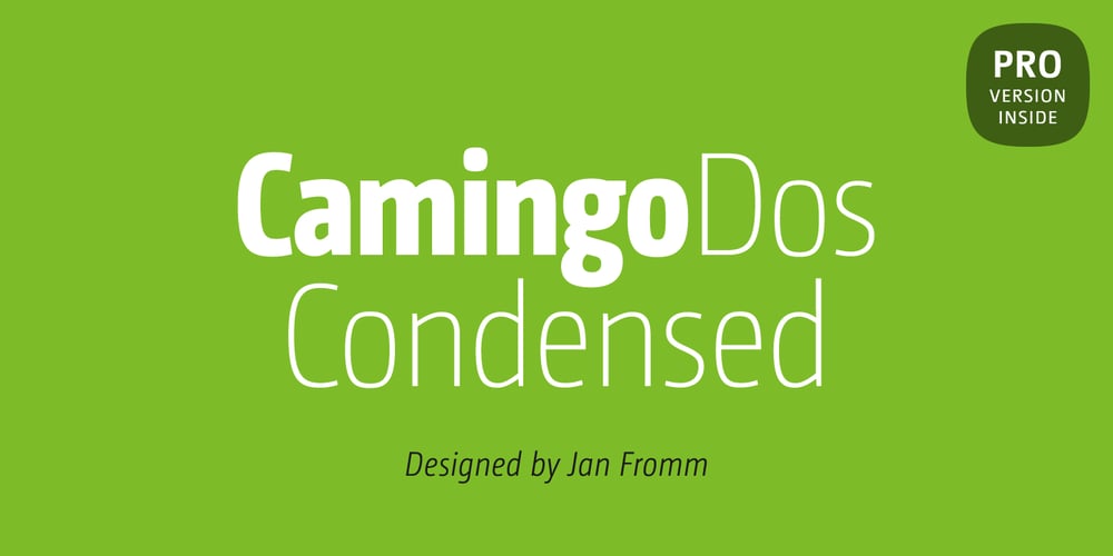 CamingoDos Condensed font