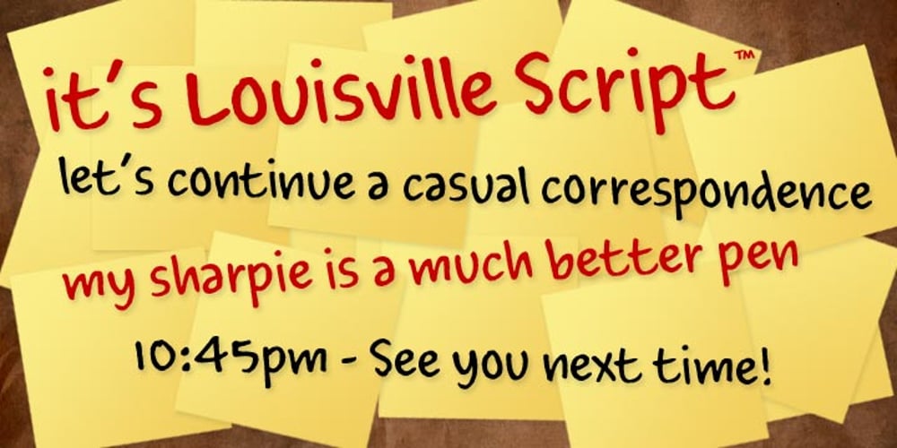 Louisville Script font