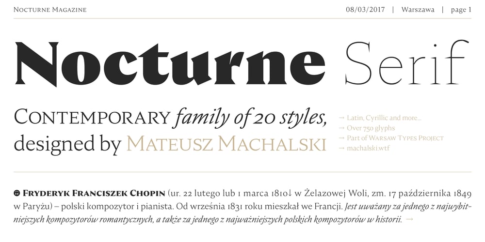 Nocturne Serif font