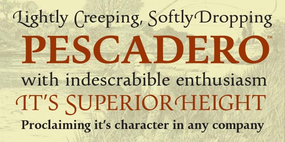 Pescadero font