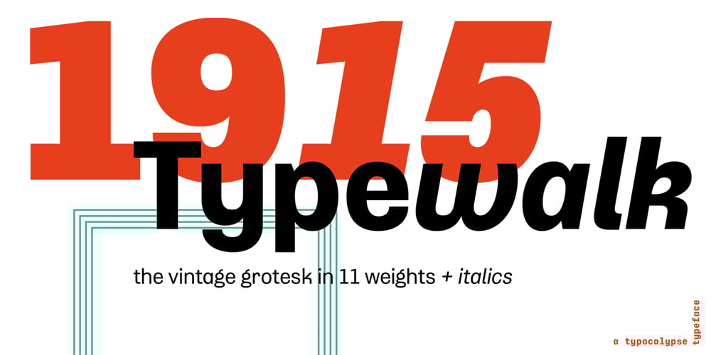 Typewalk 1915 font