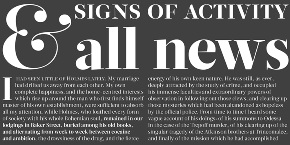 Glosa Display font