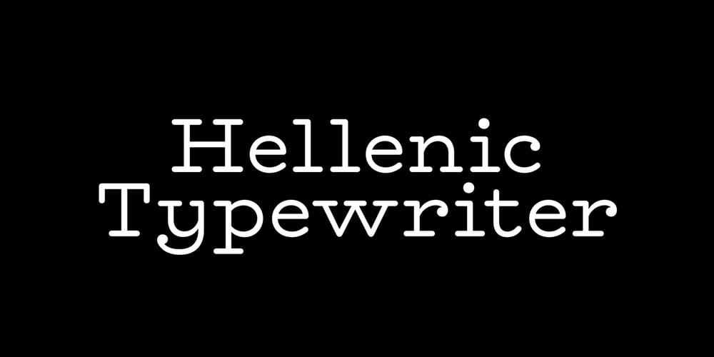 Hellenic Typewriter font