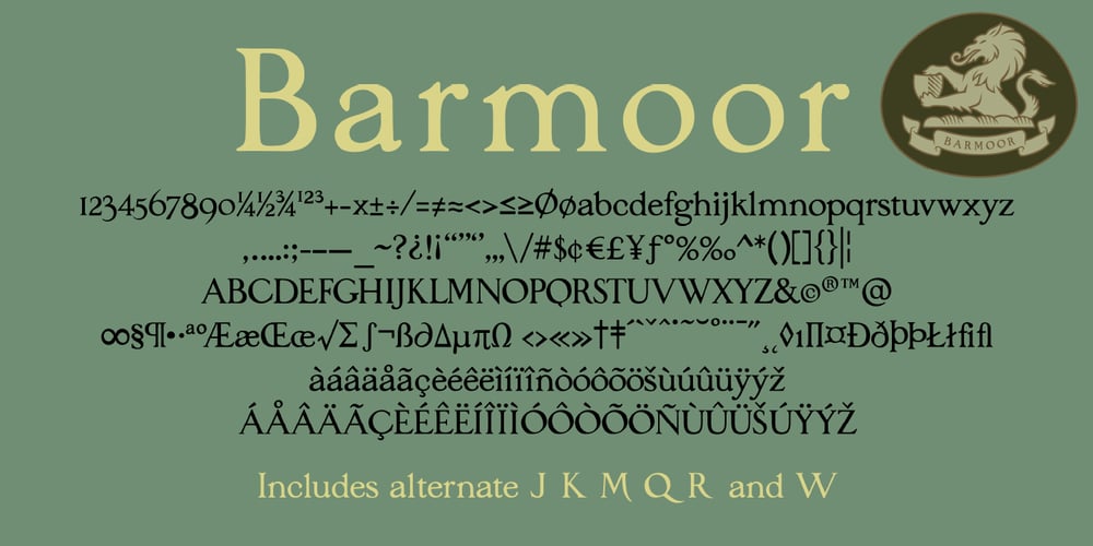 Barmoor font