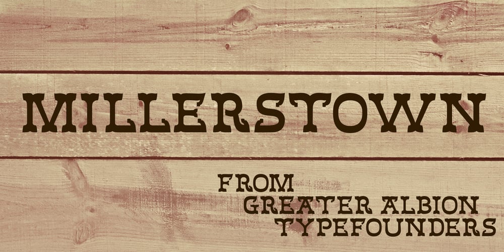 Millerstown font