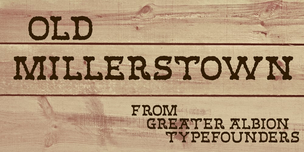 Old Millerstown font
