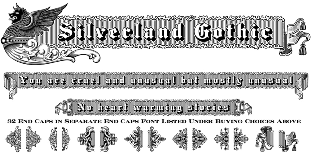 Silverland Gothic font