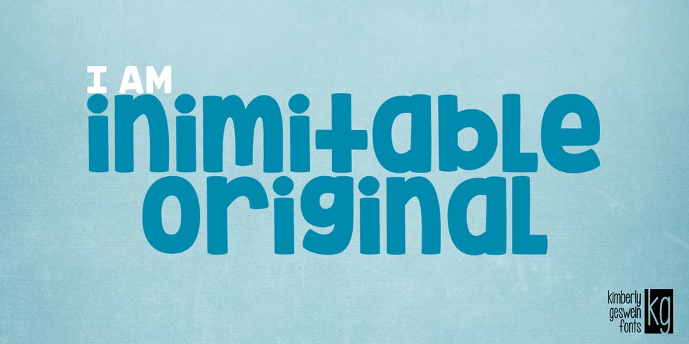KG Inimitable Original font