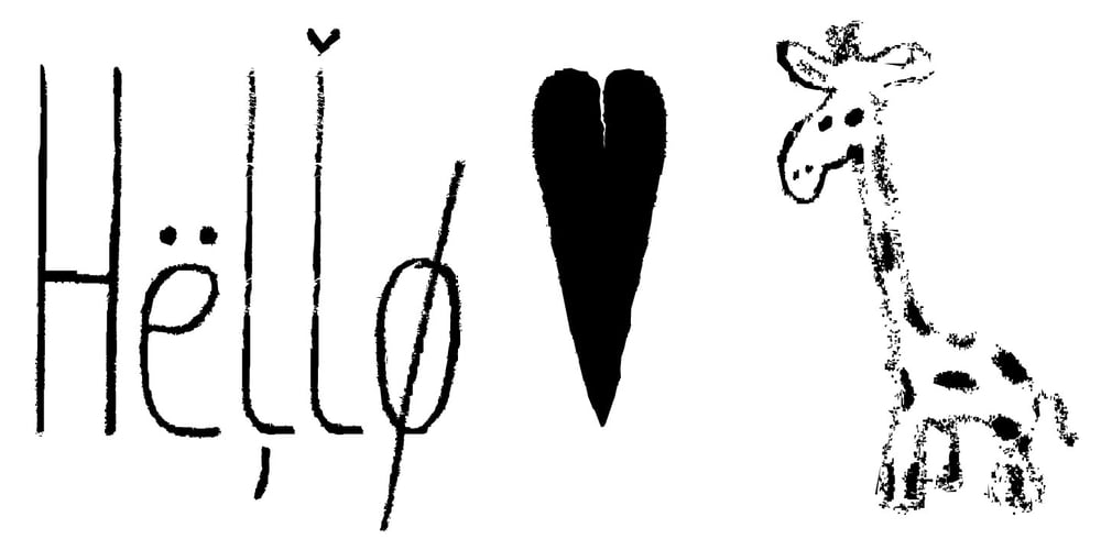 Giraffenhals font