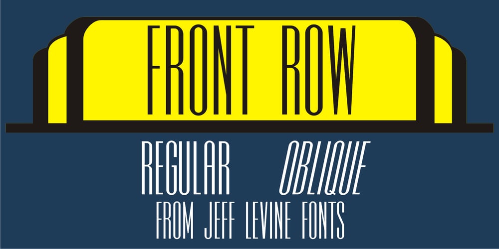 Front Row JNL font