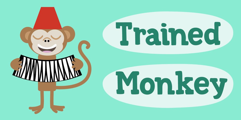 Trained Monkey font