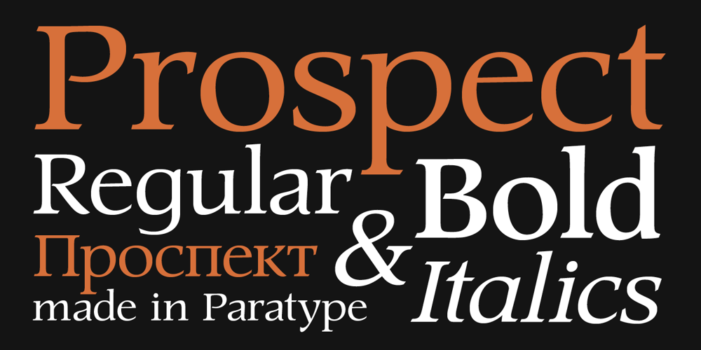 Prospect font