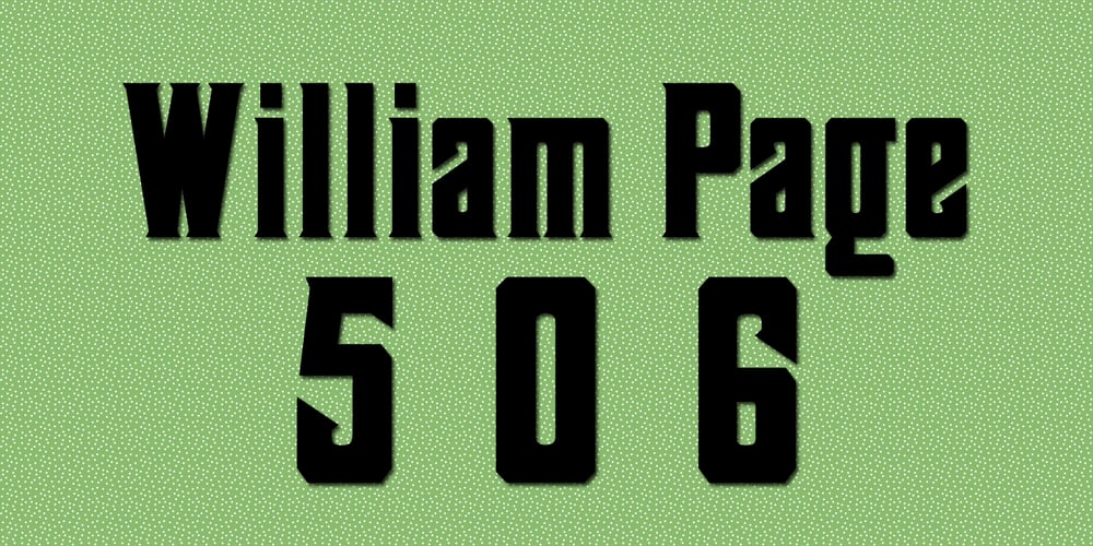 William Page 506 font