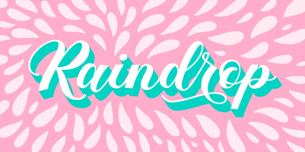 Raindrop font