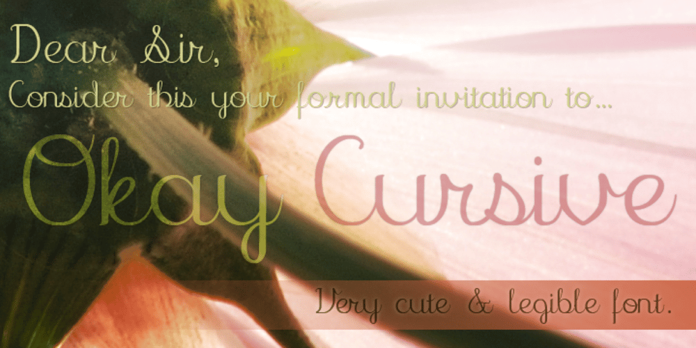 OkayCursive font