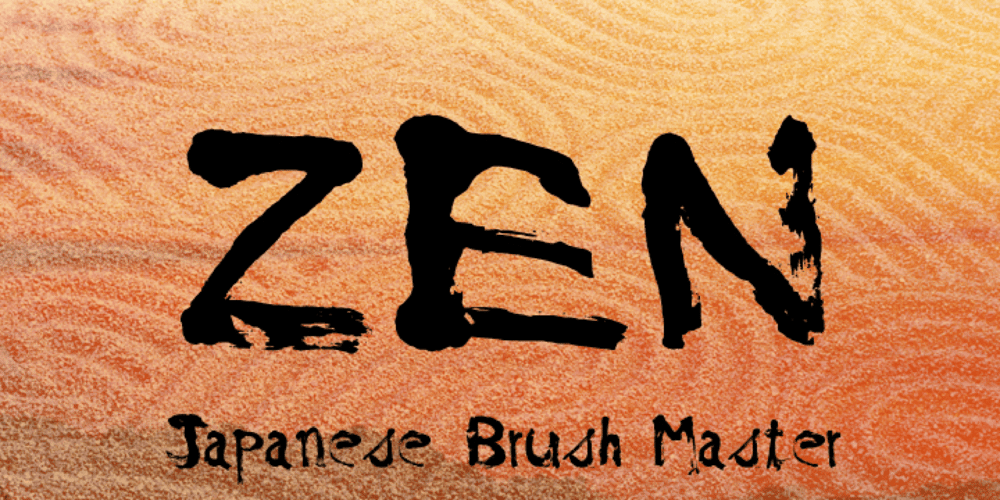 Japanese Brush Master font