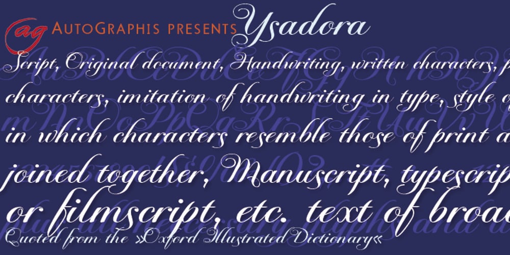 Ysadora font