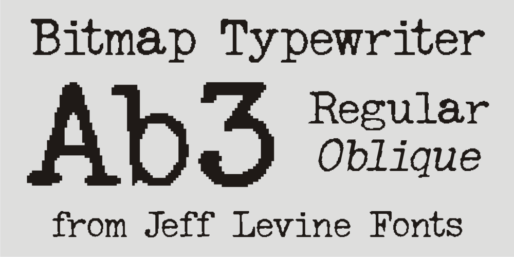 Bitmap Typewriter JNL font