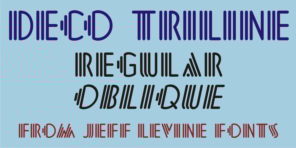 Deco Triline JNL font