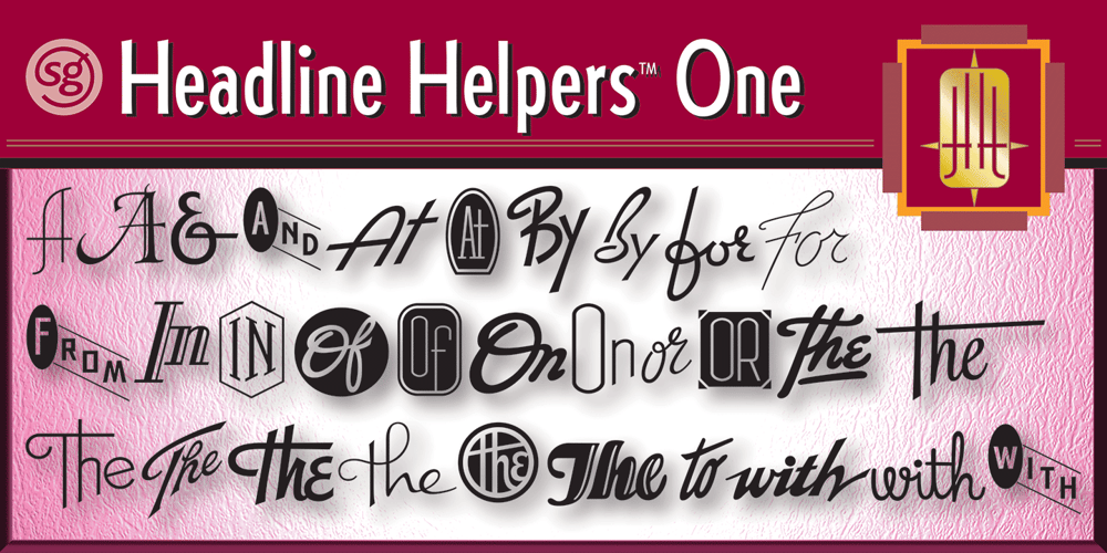 Headline Helpers One SG font