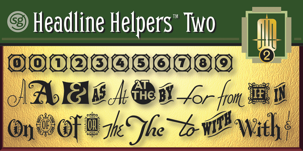 Headline Helpers Two SG font