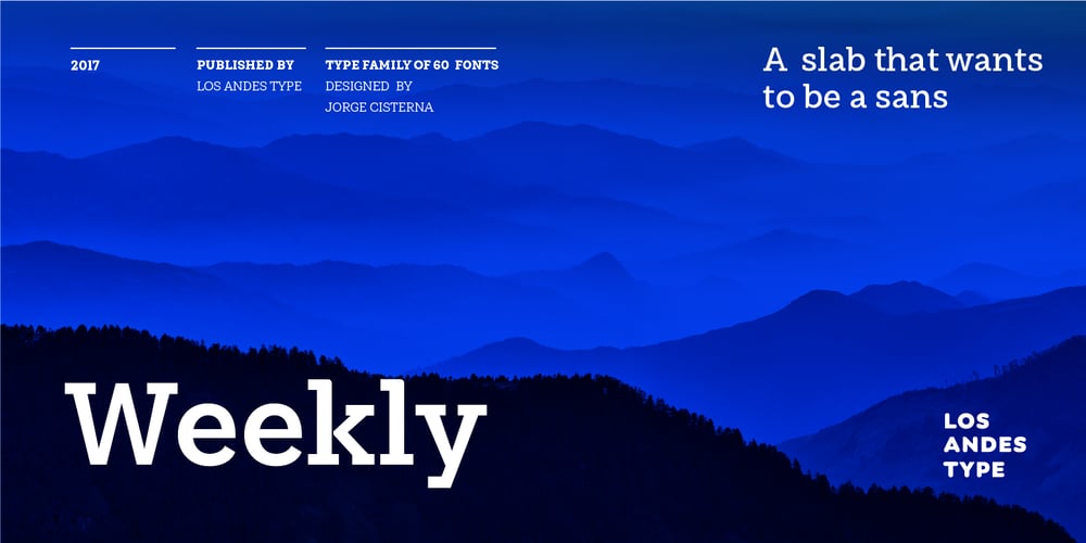 Weekly font