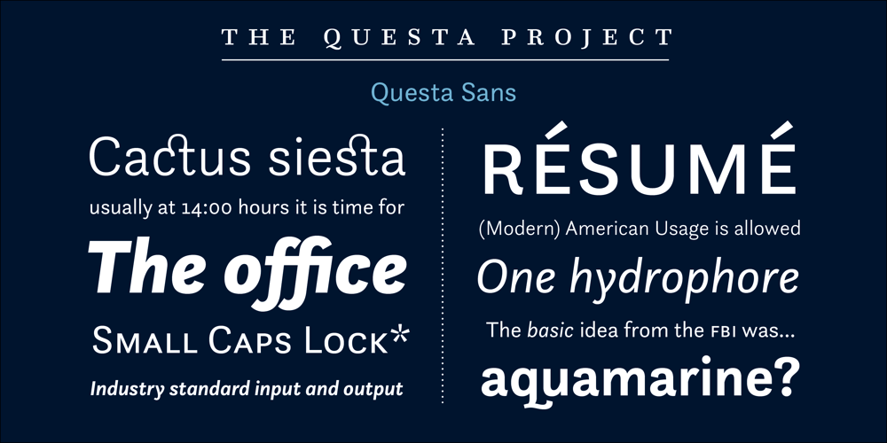 Questa Sans font