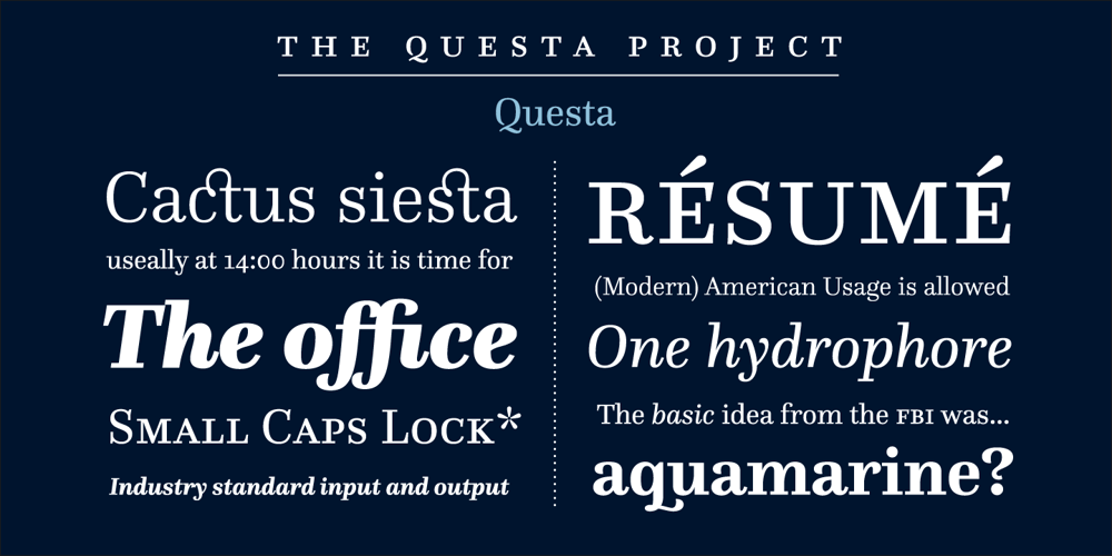 Questa Serif font