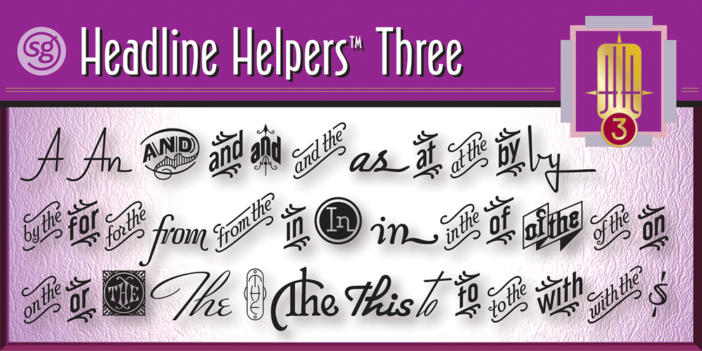 Headline Helpers Three SG font