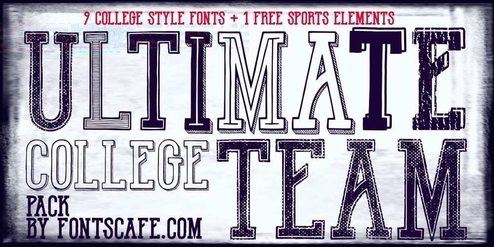 Ultimate College Team font