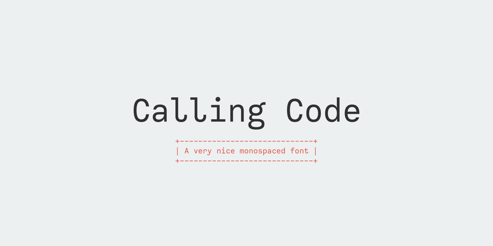 Calling Code font