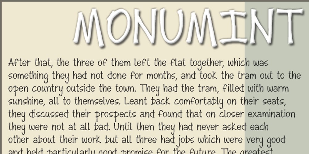 Monumint font