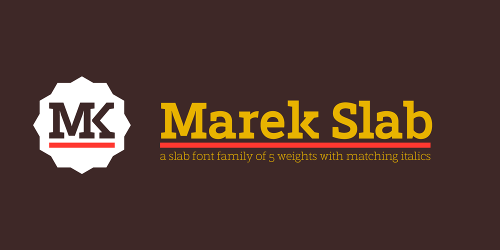 Marek Slab font