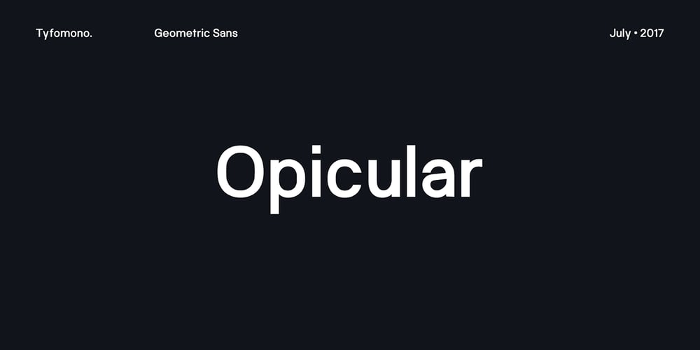 TF Opicular font