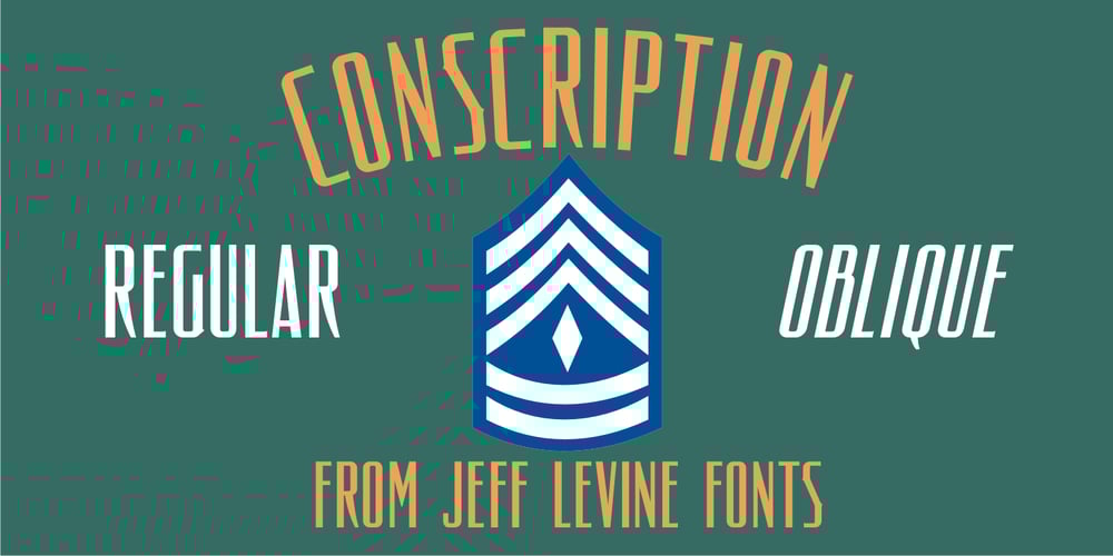 Conscription JNL font
