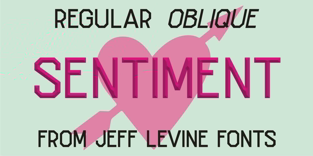 Sentiment JNL font