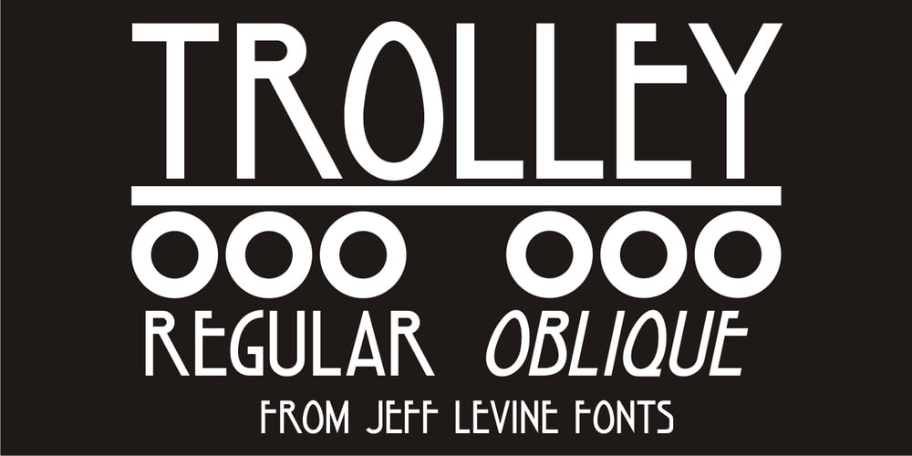 Trolley JNL font