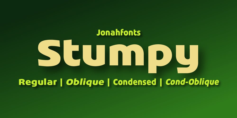Stumpy font